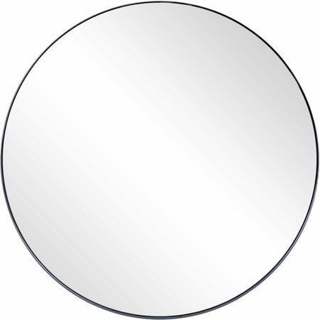 CAMDEN ISLE Round Metal Frame Mirror, Black 86606